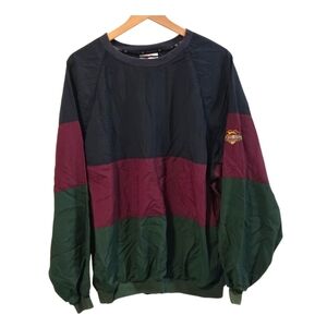 Slazenger Vintage Colorblock Long Sleeve Windbreaker Pullover Size Large